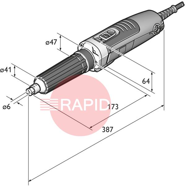 72232460000  FEIN GSZ 4-280 EL 350W Long Neck Die Grinder - 230v